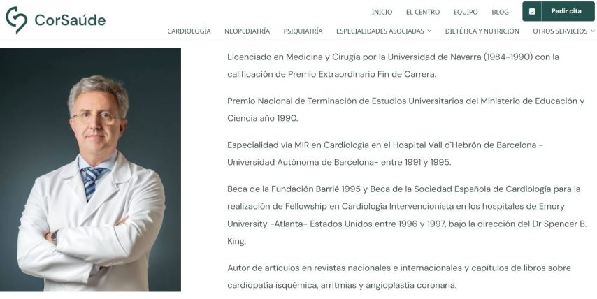 Dr. José Blanco Castiñeira - CorSaúde Centro Médico Cardiologo Coruña